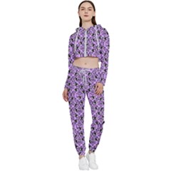 Purple Bats Cropped Zip Up Lounge Set by NerdySparkleGoth