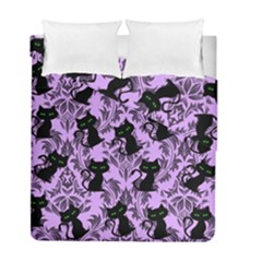 Purple Cats Duvet Cover Double Side (full/ Double Size) by NerdySparkleGoth