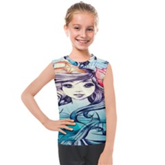 Beautifull Ariel Little Mermaid  Painting Kids  Mesh Tank Top by artworkshop