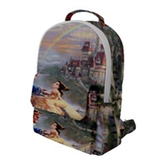 Beauty And The Beast Castle Flap Pocket Backpack (large) by artworkshop