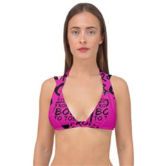 Bow To Toe Cheer Double Strap Halter Bikini Top by artworkshop