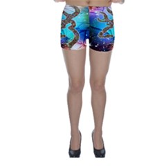 Browning Deer Glitter Galaxy Skinny Shorts by artworkshop