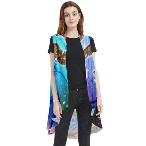 Browning Deer Glitter Galaxy Sleeveless Chiffon Waistcoat Shirt by artworkshop