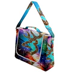 Browning Deer Glitter Galaxy Box Up Messenger Bag by artworkshop