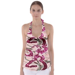 Browning Deer Glitter Babydoll Tankini Top by artworkshop