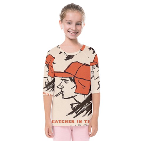 Catcher In The Rye Kids  Quarter Sleeve Raglan Tee by artworkshop