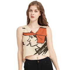 Catcher In The Rye V-neck Cropped Tank Top by artworkshop