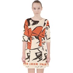 Catcher In The Rye Quarter Sleeve Pocket Dress by artworkshop