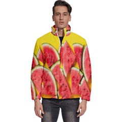 Watermelon Men s Puffer Bubble Jacket Coat by artworkshop