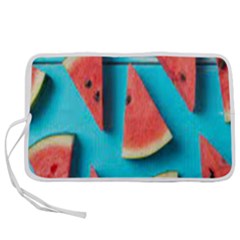 Watermelon Blue Background Pen Storage Case (m) by artworkshop