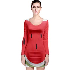 Watermelon Pillow Fluffy Long Sleeve Bodycon Dress by artworkshop