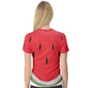 Watermelon Pillow Fluffy V-Neck Sport Mesh Tee View2