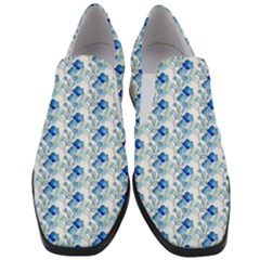 Flowers Pattern Women Slip On Heel Loafers by Sparkle