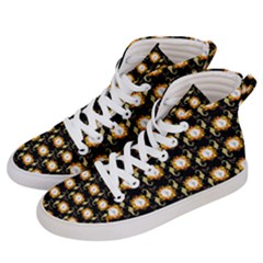 Flowers Pattern Women s Hi-top Skate Sneakers by Sparkle