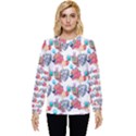 Flowers Diamonds Pattern Hidden Pocket Sweatshirt View1