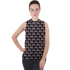 Digitalart Mock Neck Chiffon Sleeveless Top by Sparkle