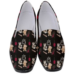 Cat Pattern Women s Classic Loafer Heels by Sparkle