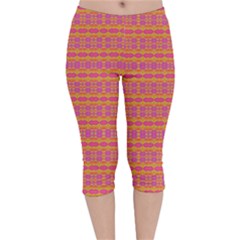 Creamsicle Experience Velvet Capri Leggings  by Thespacecampers