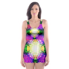 Honeycomb High Skater Dress Swimsuit by Thespacecampers