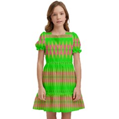 Neon Hopes Kids  Puff Sleeved Dress by Thespacecampers