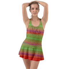 Rainbow Road Ruffle Top Dress Swimsuit by Thespacecampers