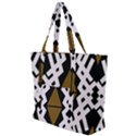 Abstract pattern geometric backgrounds  Zip Up Canvas Bag View1