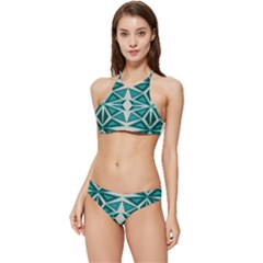 Abstract Pattern Geometric Backgrounds  Banded Triangle Bikini Set