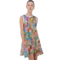 Floral Flowers Frill Swing Dress View1