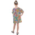 Floral Flowers Kids  One Piece Chiffon Dress View2