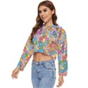 Floral Flowers Women s Lightweight Cropped Hoodie View2