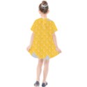 Hexagons Yellow Honeycomb Hive Bee Hive Pattern Kids  Smock Dress View2