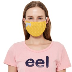 Hexagons Yellow Honeycomb Hive Bee Hive Pattern Cloth Face Mask (adult) by artworkshop