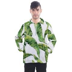 Sheets Tropical Plant Palm Summer Exotic Men s Half Zip Pullover by artworkshop