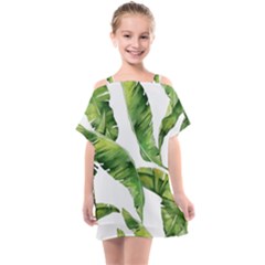 Sheets Tropical Plant Palm Summer Exotic Kids  One Piece Chiffon Dress by artworkshop