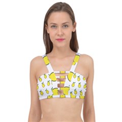 Pattern Lemon Texture Cage Up Bikini Top by artworkshop