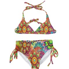 Mandalas Colorful Abstract Ornamental Kids  Classic Bikini Set by artworkshop