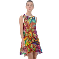 Mandalas Colorful Abstract Ornamental Frill Swing Dress by artworkshop