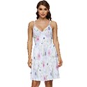 Pattern Flowers V-Neck Pocket Summer Dress  View1