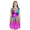 Triangles Polygon Color Split Back Mini Dress  View1