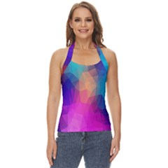 Triangles Polygon Color Basic Halter Top by artworkshop