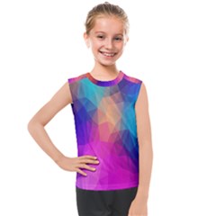 Triangles Polygon Color Kids  Mesh Tank Top by artworkshop