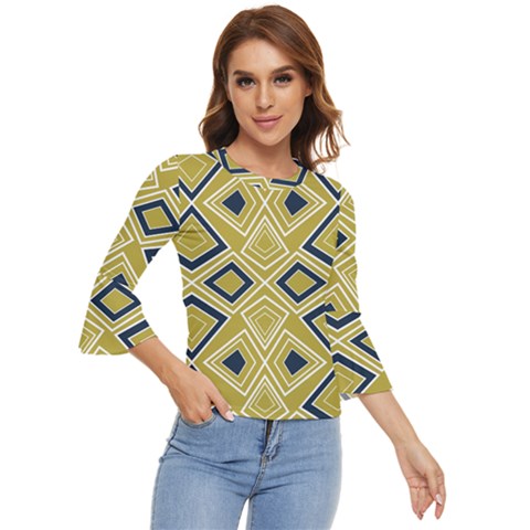 Abstract Pattern Geometric Backgrounds   Bell Sleeve Top by Eskimos