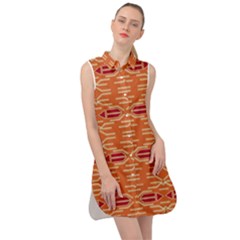 Abstract Pattern Geometric Backgrounds  Sleeveless Shirt Dress by Eskimos