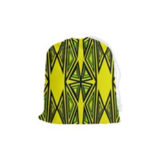 Abstract Pattern Geometric Backgrounds Drawstring Pouch (medium) by Eskimos