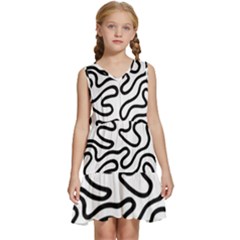 Patern Vector Kids  Sleeveless Tiered Mini Dress by nate14shop