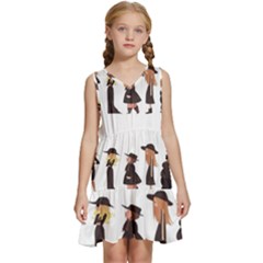 American Horror Story Cartoon Kids  Sleeveless Tiered Mini Dress by nate14shop