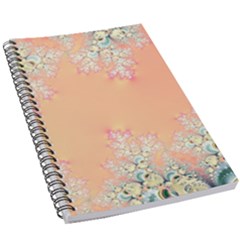 Peach Spring Frost On Flowers Fractal 5 5  X 8 5  Notebook by Artist4God