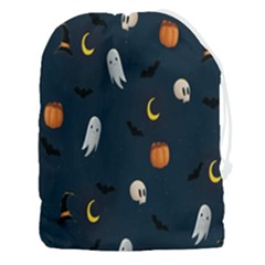 Halloween Ghost Pumpkin Bat Skull Drawstring Pouch (3xl) by artworkshop