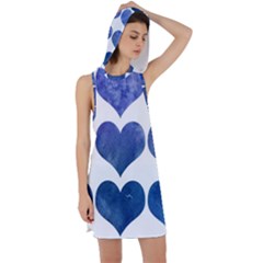 Valentin Heart  Love Racer Back Hoodie Dress by artworkshop