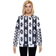 Black-and-white-flower-pattern-by-zebra-stripes-seamless-floral-for-printing-wall-textile-free-vecto Hidden Pocket Sweatshirt by nate14shop